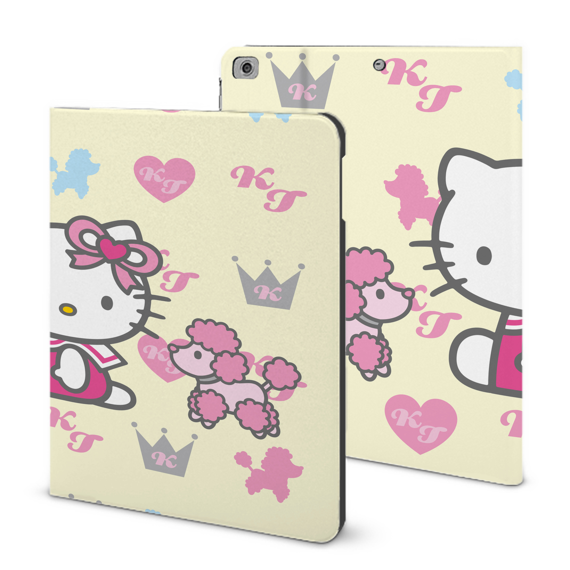 （画像用） Hello Kitty ハローキティ IPad ケース ブック型 PUレザー TPU 耐衝撃 軽量 薄型 ペン収納なし 全面保護 IPad 各モデル対応